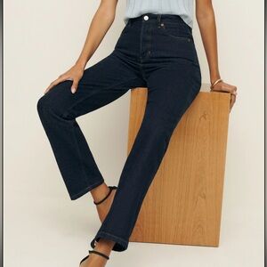 Reformation Cynthia high rise straight Jeans in Ondine